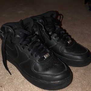 Black Hightop Air Force 1s